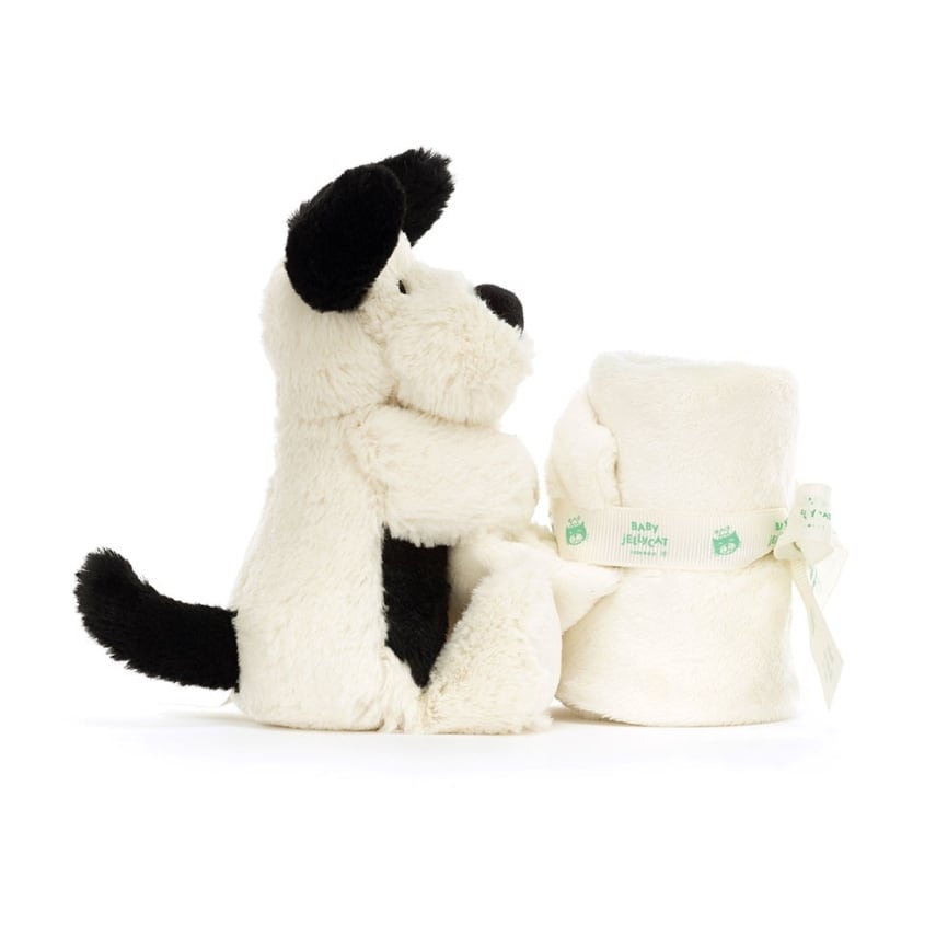  Black&Cream Puppy M 犬 ぬいぐるみ ドッグ Jellycat | Bashful Black & Cream Puppy Soother わんこ 犬 タオル
