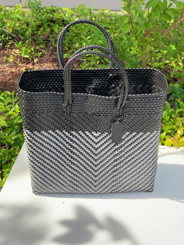 M Mercado Bag (Normal handle) Black/Silver