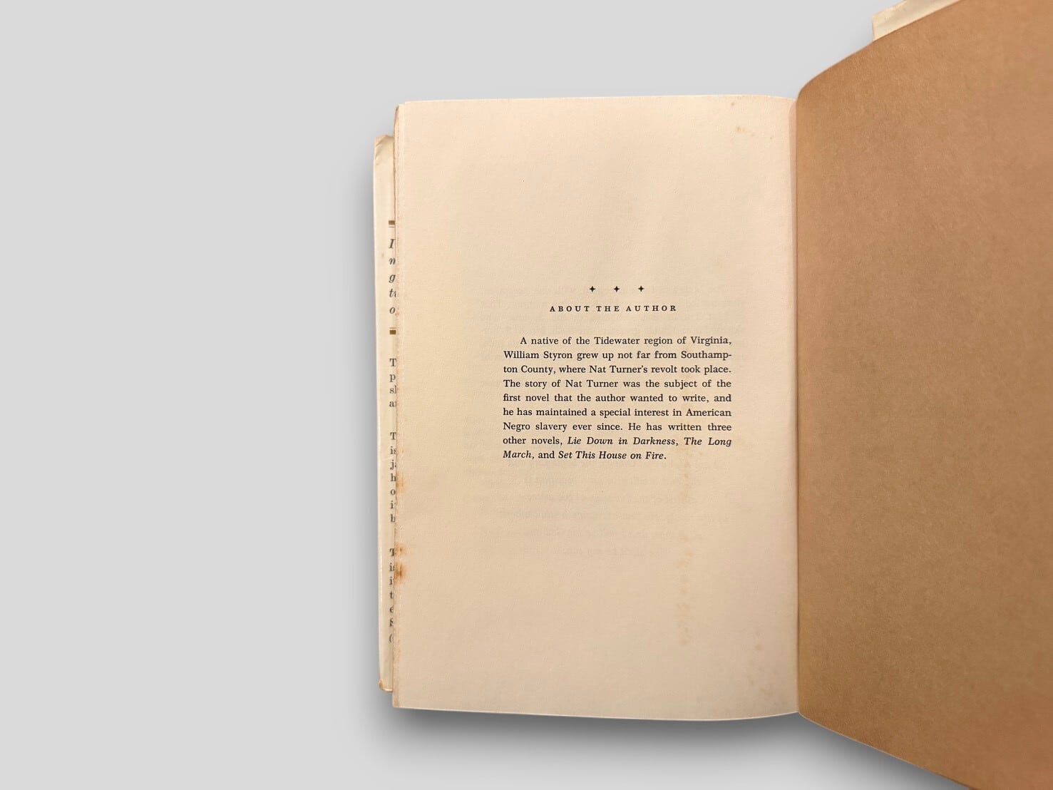 SL1280】【FIRST EDITION】【FIRST PRINTING】The Confessions of Nat