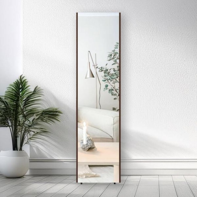 コストコ再販商品 7Life 割れない 全身鏡 150 x 30cm ブラウン