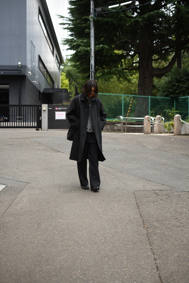 A.PRESSE / Cashmere Melton Long Coat (Charcoal)