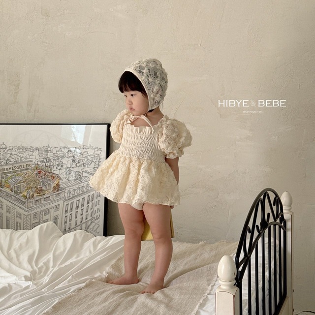 【即納】<Hi bye bebe>  Rose lace swimsuit set