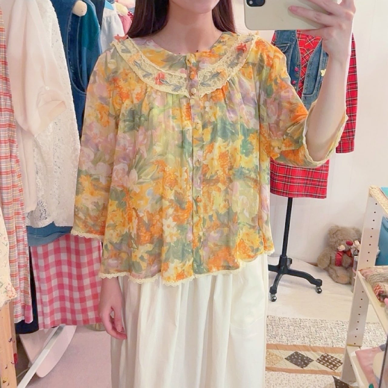 water flower lace blouse