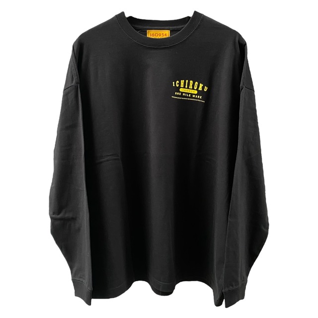 160934 / College logo L/S TEE / BLACK
