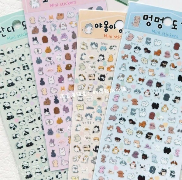 24時間以内発送 送料無料 かわいい 4枚 韓国 かわいいミニシール ス