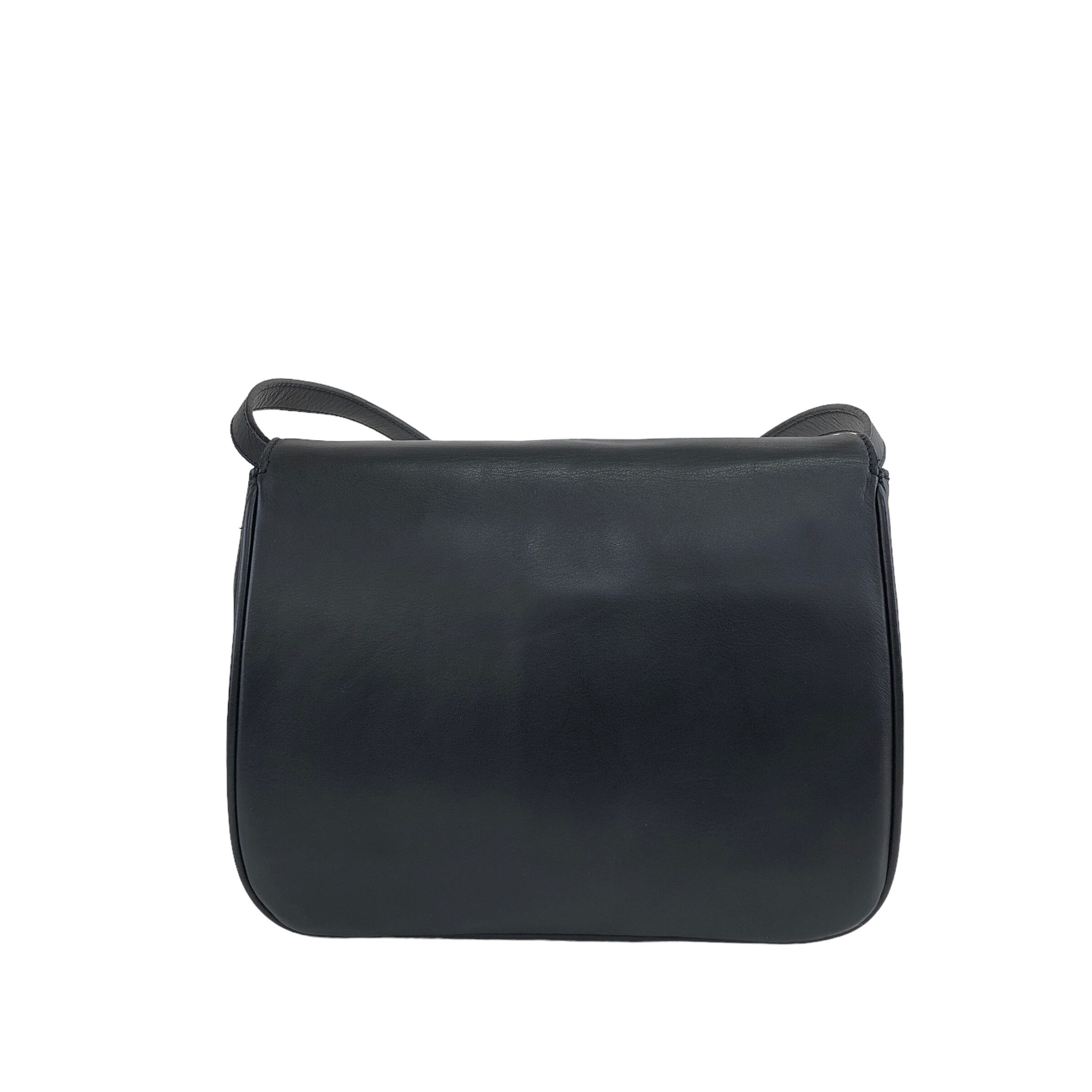 VINTAGE CELINE セリーヌ レザー ショルダーバッグ 黒 CELINE セリーヌ ショルダーバッグ ブラック ロゴ レザー vintage