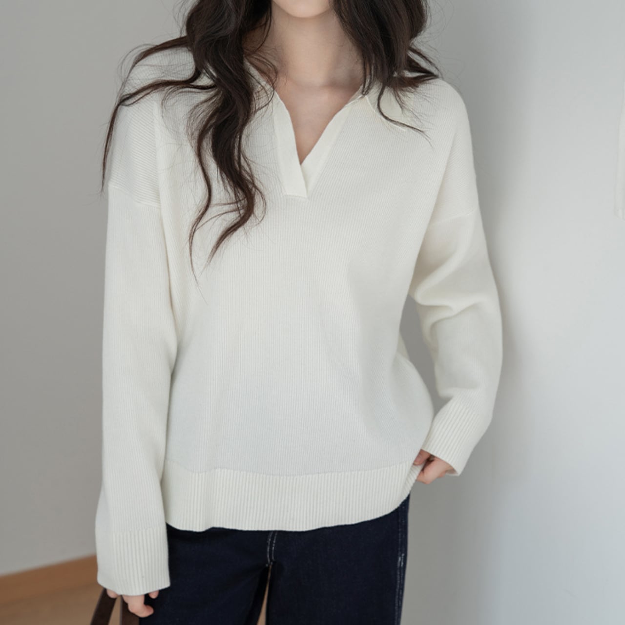 ポロカラーリブニット KT3503