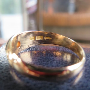 ヴィンテージ K18プラチナコンビ　ダイヤモンドリング