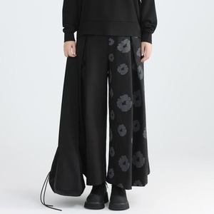 Asymmetrical Flower Wide Pants【TR3229】