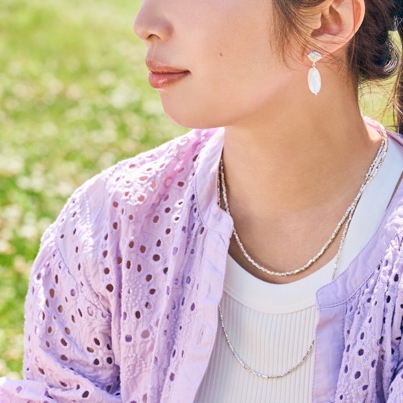 1.5mm キューブ カット シルバー ネックレス 60/70cm | 【公式通販