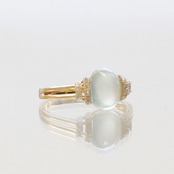 氷翡翠リング K10YG ice jade side diamond A貨翡翠 jd_rg2049