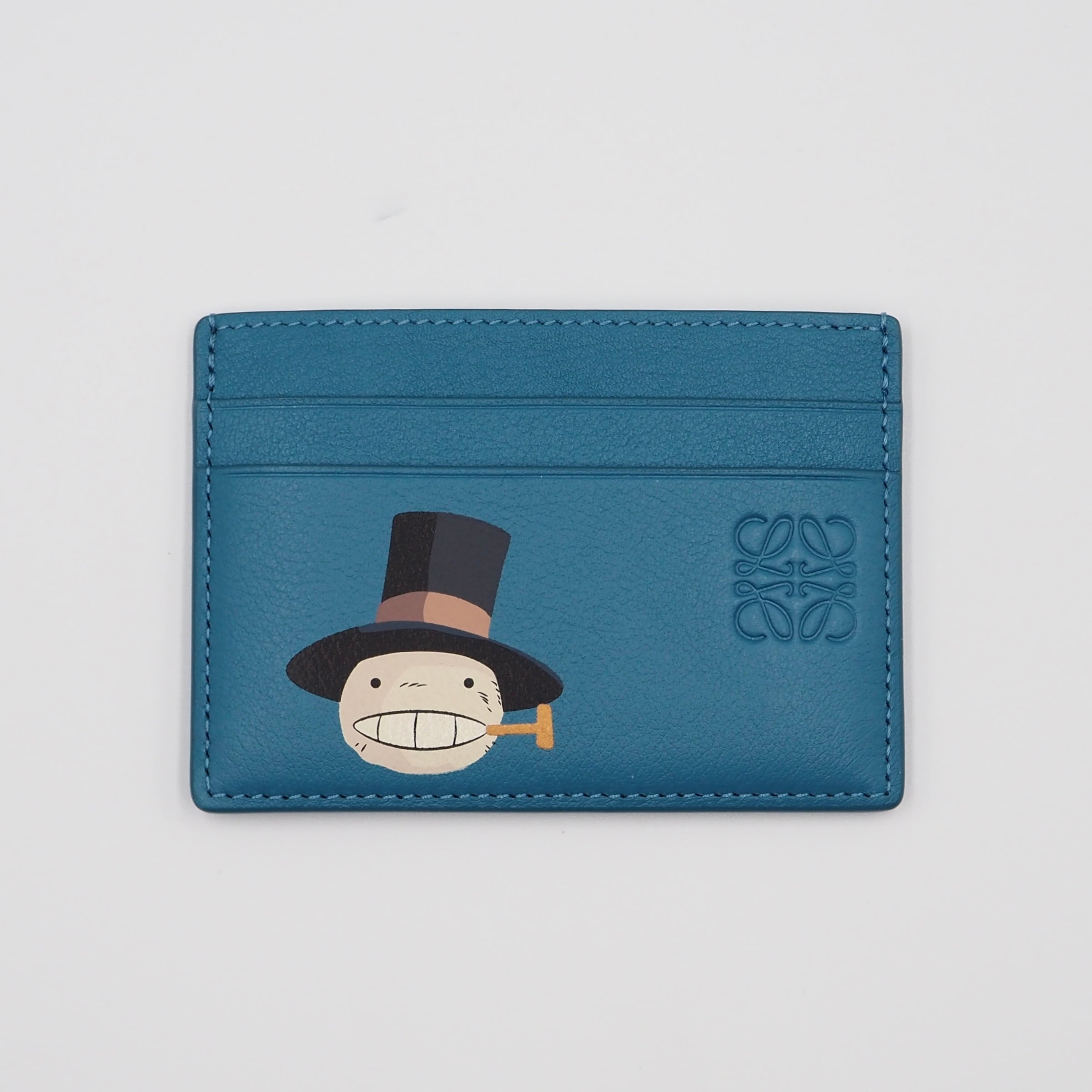 LOEWE カードケース ハウルの動く城 カブ レザー ブルー ロエベ