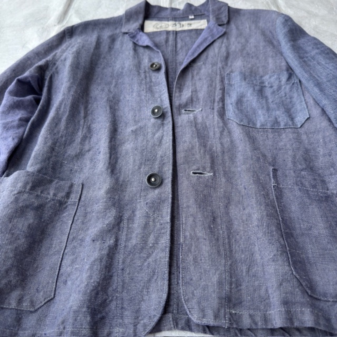 フランス海軍 ラミーリネンスモックジャケット 50S 画像5