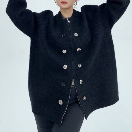 knit soft button cardigan / l0986