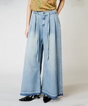 ワイドタックデニムパンツ　CQ-48043