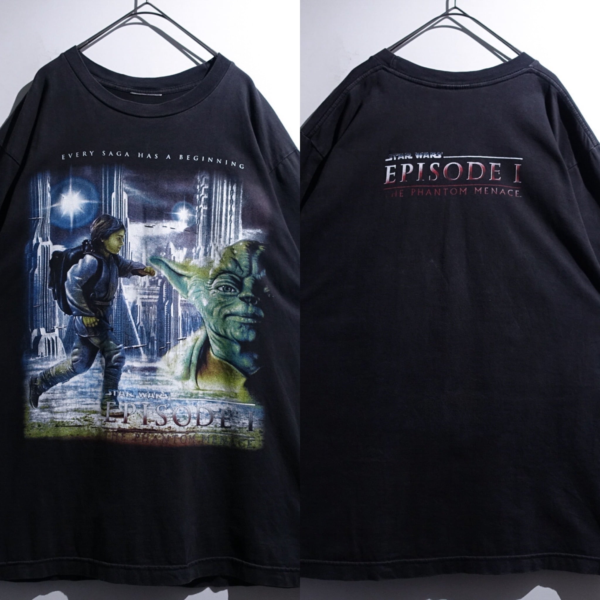 "STAR WARS" Black EPISODE 1 Print Design T-Shirt