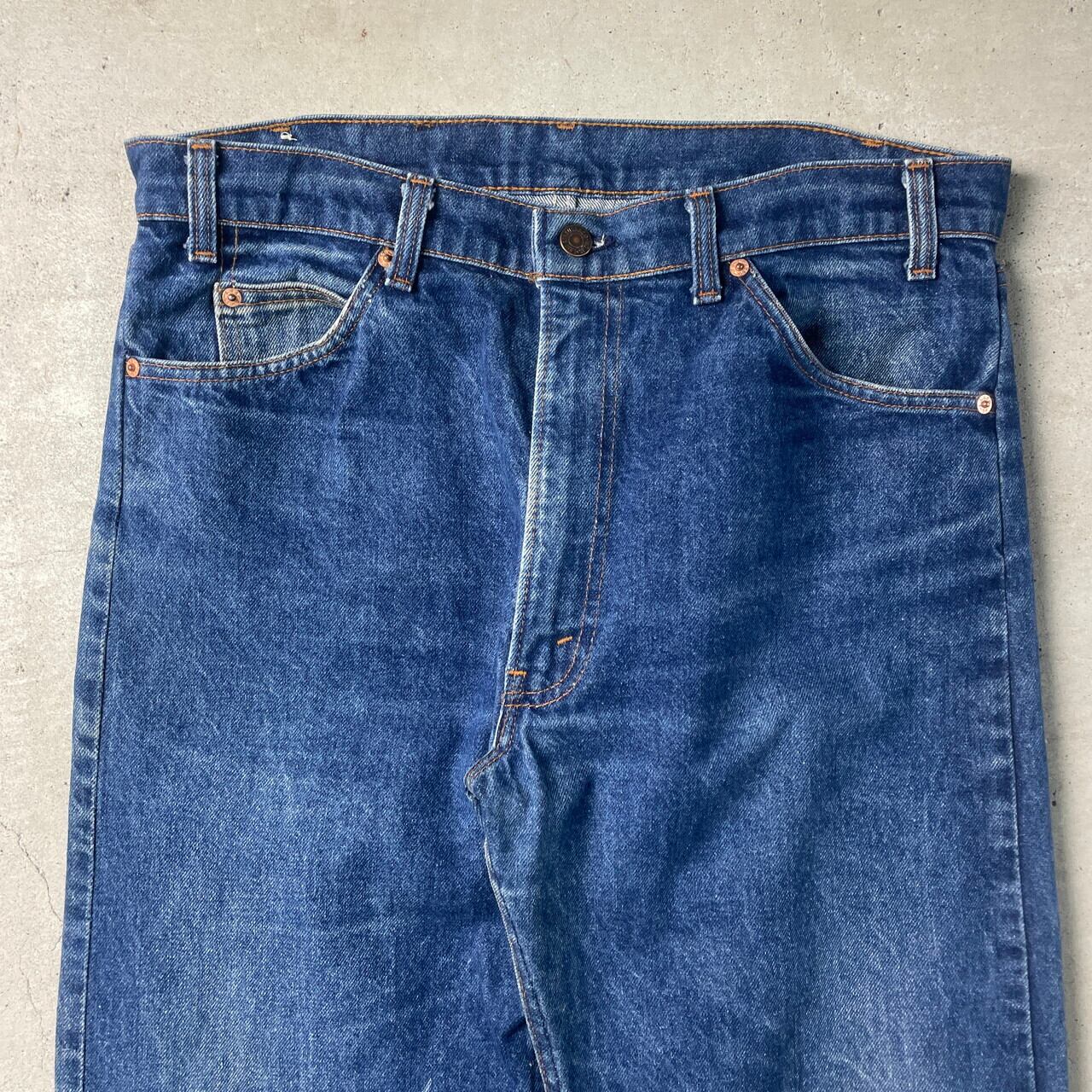 80年代 USA製 Levi's リーバイス 505 ストレートデニムパンツ オレンジ
