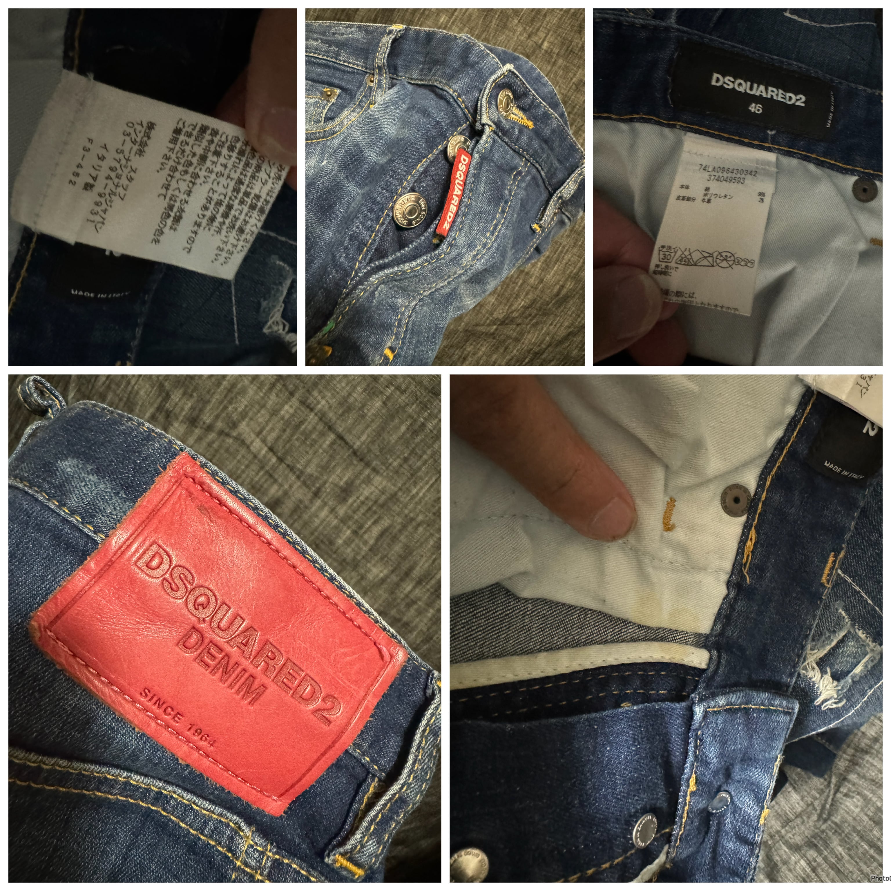 Dsquared2ディースクエアードストレッチバイカーデニム44