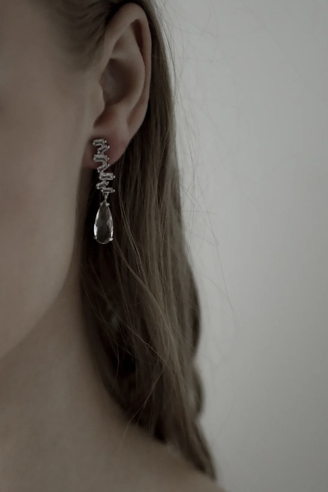 STUDIO BRIDE BY A.B.ELLIE Stacked Silver Dewdrops ブライダルピアス