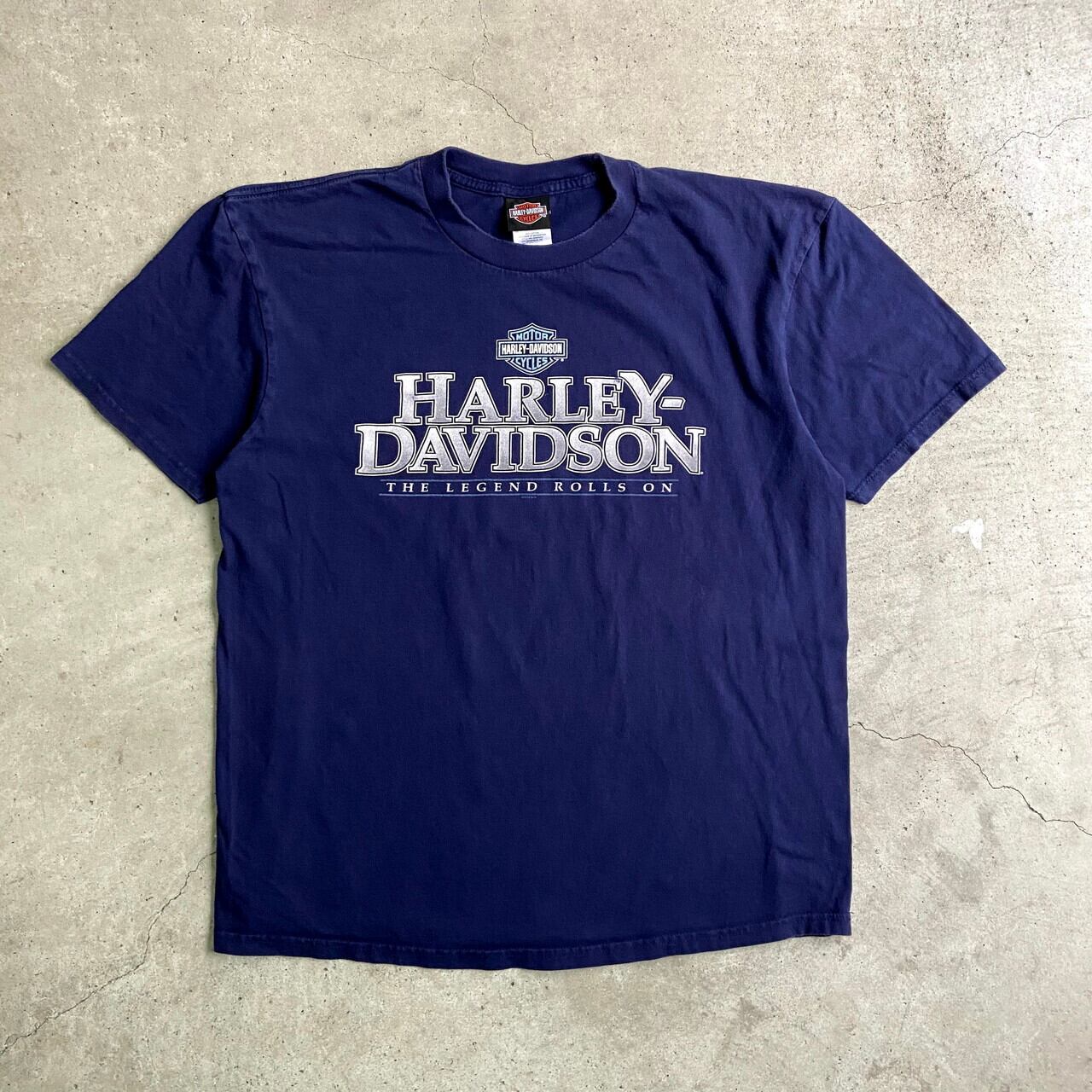 【希少】  ハーレーダビッドソン 両面プリント tシャツ ネイビー XL