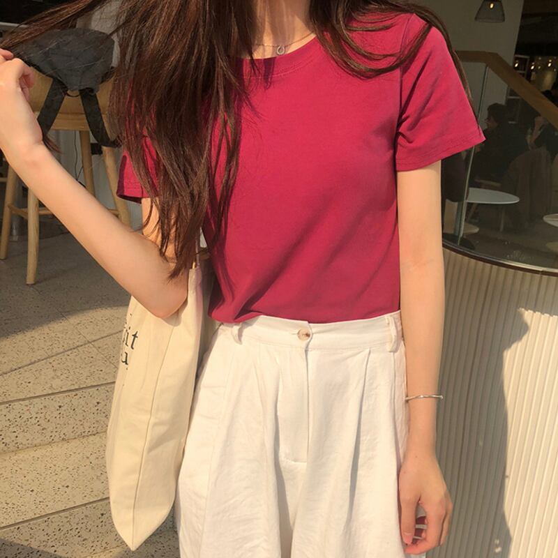 スタイルTシャツ シャツ スプリングルーズラウンドネックトップス 春物 Oネック スーパーモール59679485367