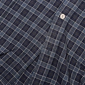 DAKS GOLF ダックス チェック ウール 長袖シャツ LL/メンズ ブルー