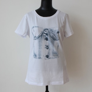 DENNY ROSE ホワイトビスチェデザインクルーネックTシャツITALY411ND64006¥15,000＋tax