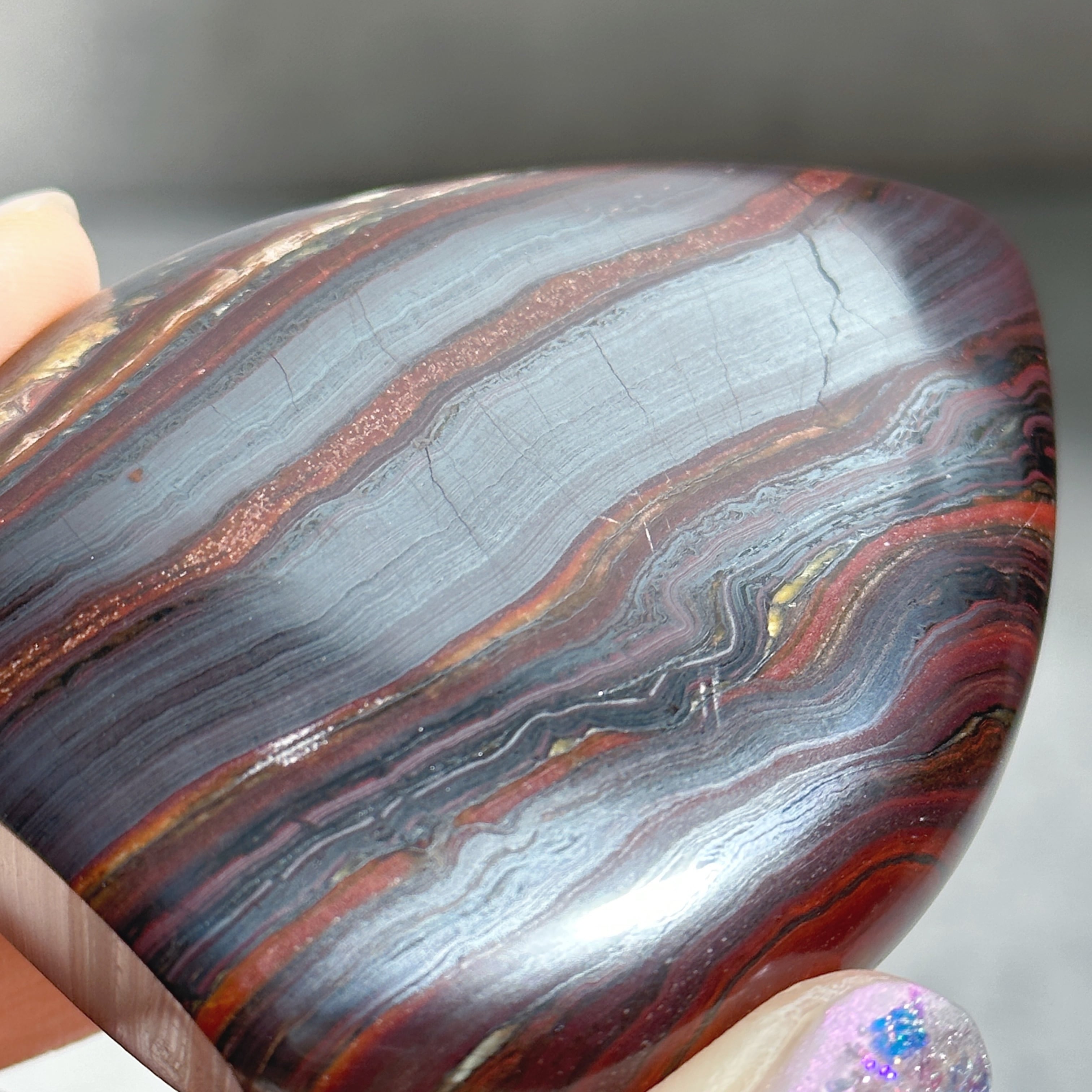 アイアンタイガーアイ スフィア しずく型01◇Iron Tiger's eye◇天然石