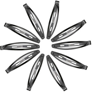 【数量限り】shefun ヘアピン 黒 10個セット スリーピン 大 前髪 パッチンピン 鉄 スリムピン 大人パッチン留め 5cm 6cm 7cm 髪飾り JP154(5タイプ) (C-柳の葉6.5cm)