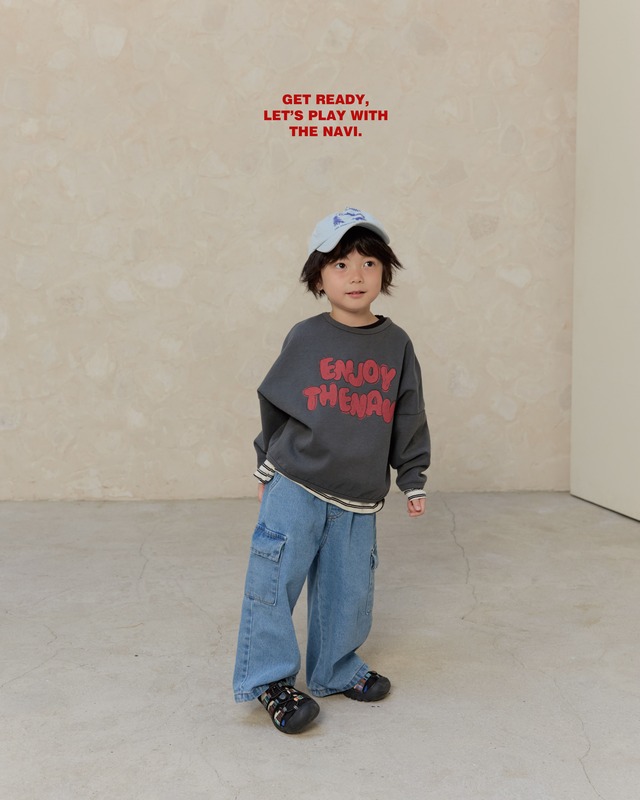 《送料無料》予約:ポケットワイドデニムパンツ【navi】