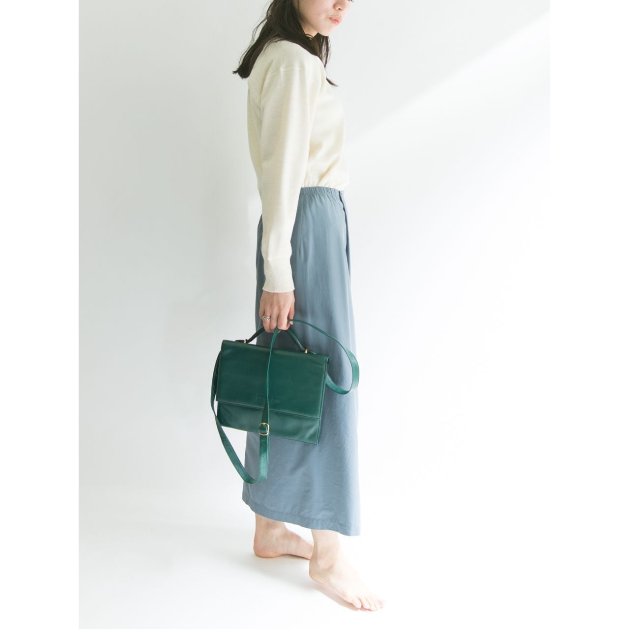 【CERRUTI 1881】Made in Italy 80's leather bag（セルッティ イタリア製 レザーショルダーバッグ ハンドバッグ）3a