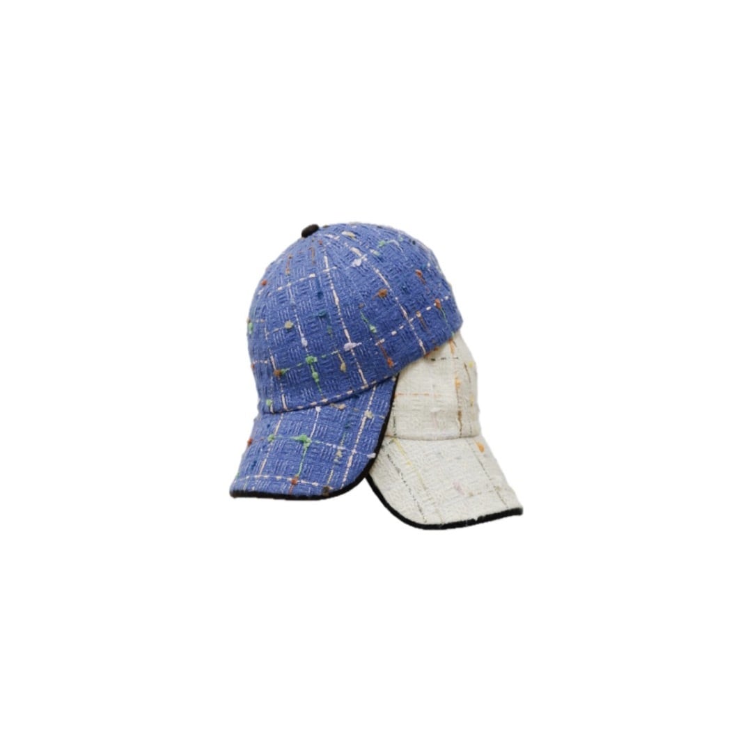Mix color tweed cap