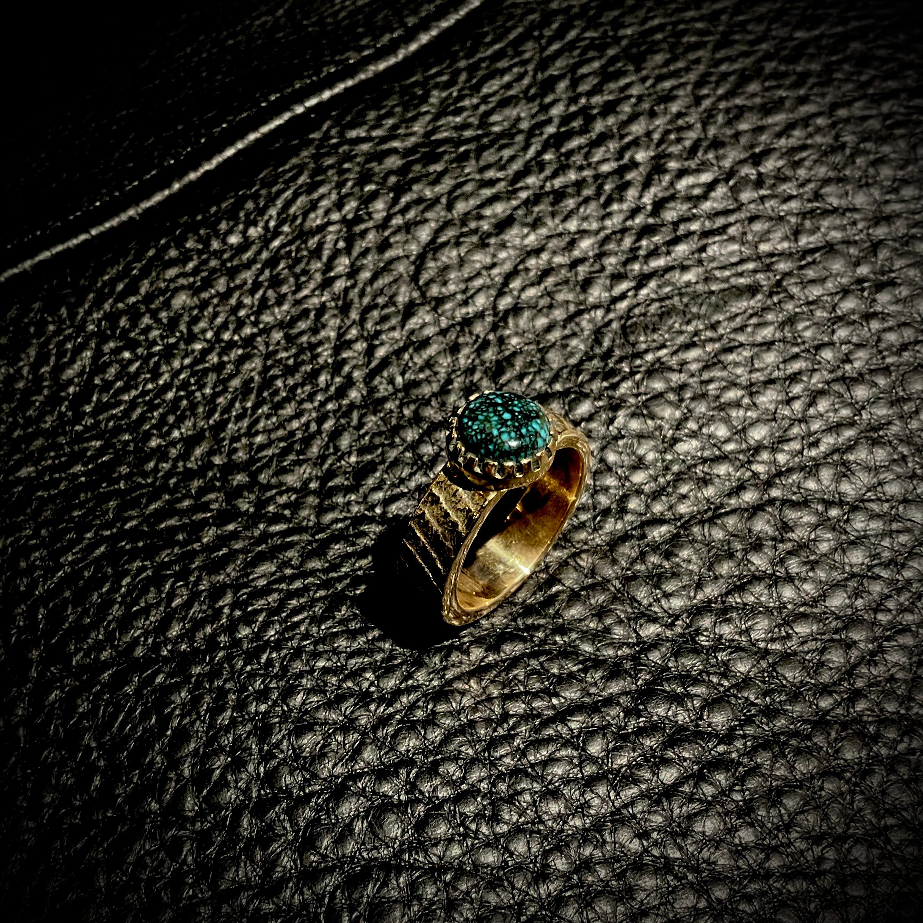 WHEEL WORKS Lander Blue turquoise 18K Gold Ring