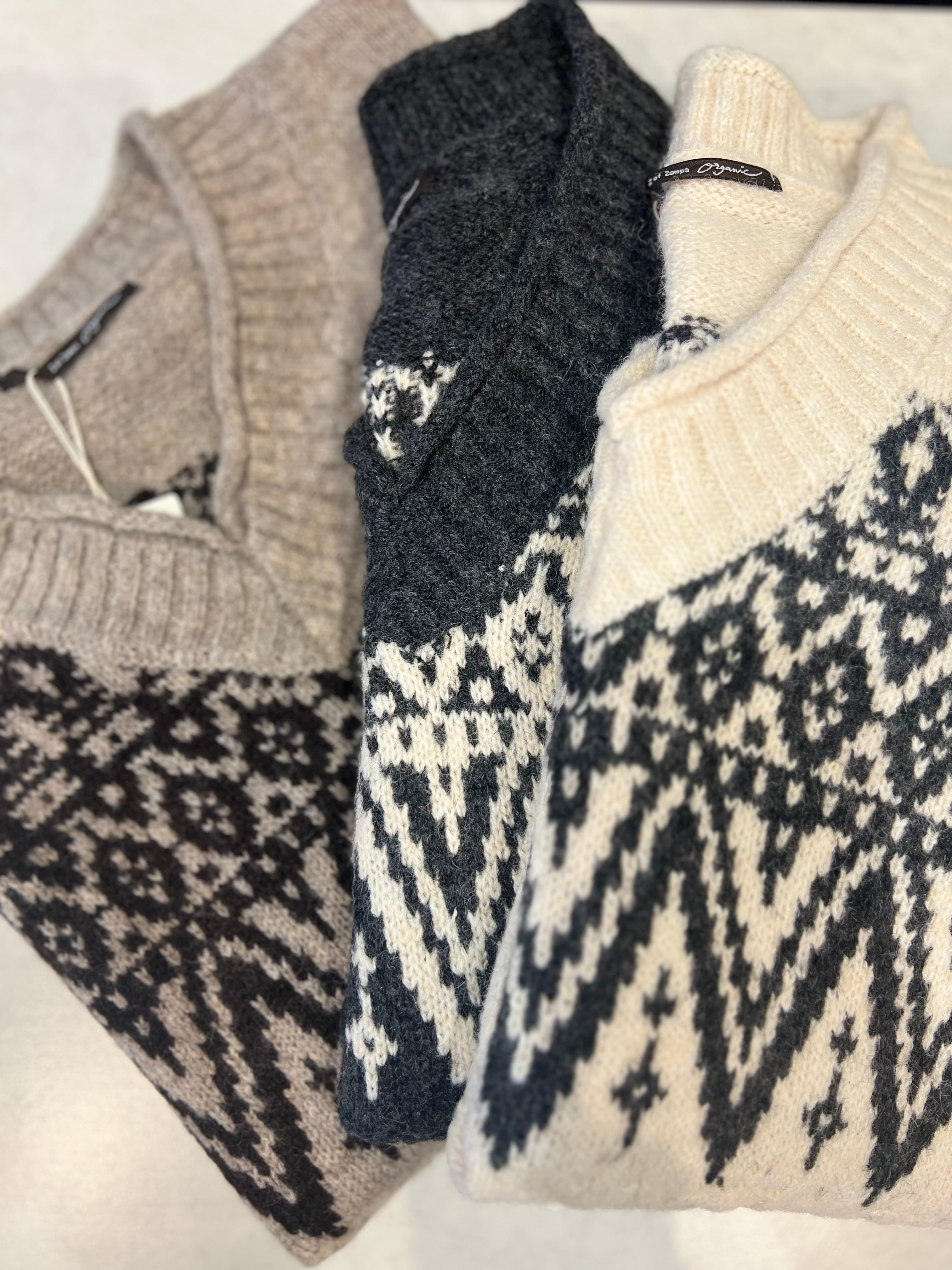 【SELECT】フェアアイル柄ワイドベスト 39-0422