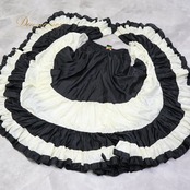 ベリーダンス 衣装 BANU ROSA バーヌローサ ジプシースカート 25ヤード ジプシースタイル ブラック系 無地 シンプル 黒 白 ティアード ボリューム 光沢 華やか かわいい ダンス衣装 イベント ステージ 練習 レッスン ホワイト系
