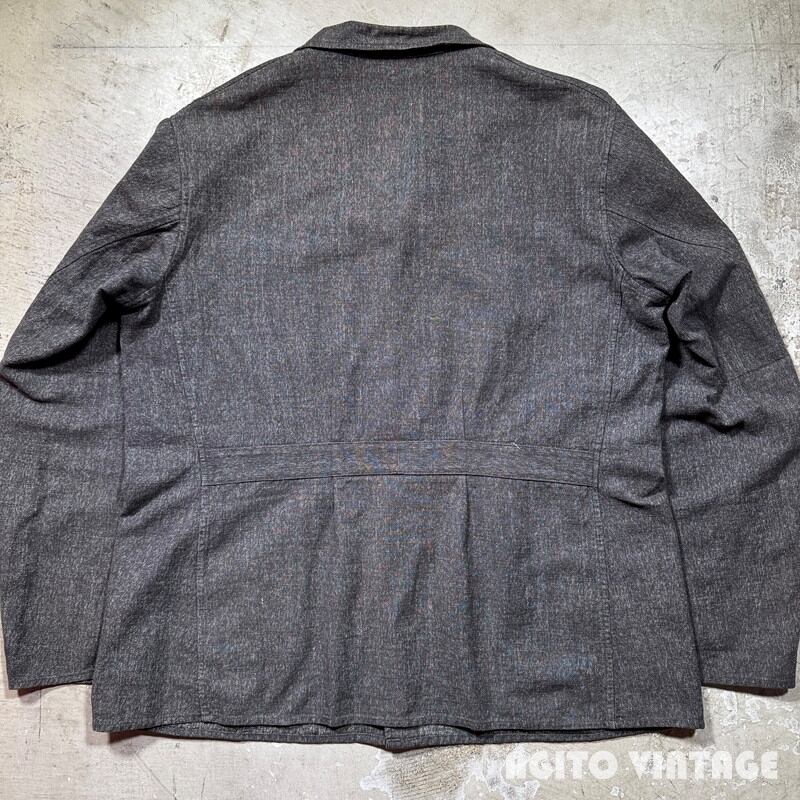 50〜60年代　ユーロヴィンテージ　ブラックシャンブレー　ワークジャケット 50's~ Unknown フレンチブラックシャンブレーワークジャケット 3つ