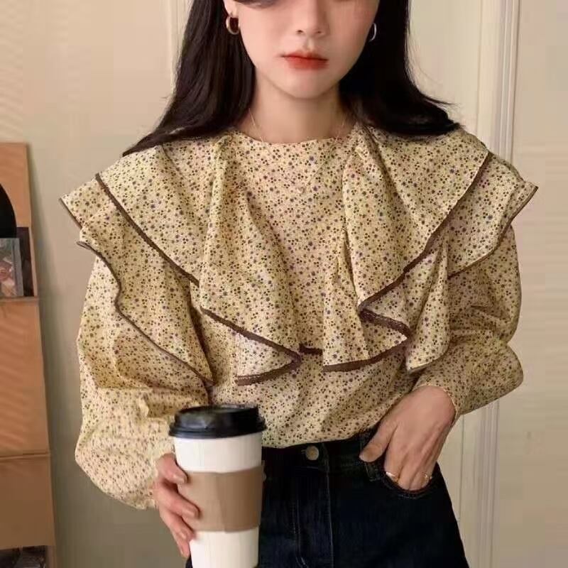 小花柄フリルブラウス　AJ1079-A021