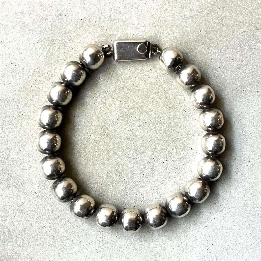 メキシコ製 ヴィンテージ オニキス Onyx ブレスレット シルバー925 ヴィンテージ シルバー オニキス チェーン ブレスレット【MEXICO