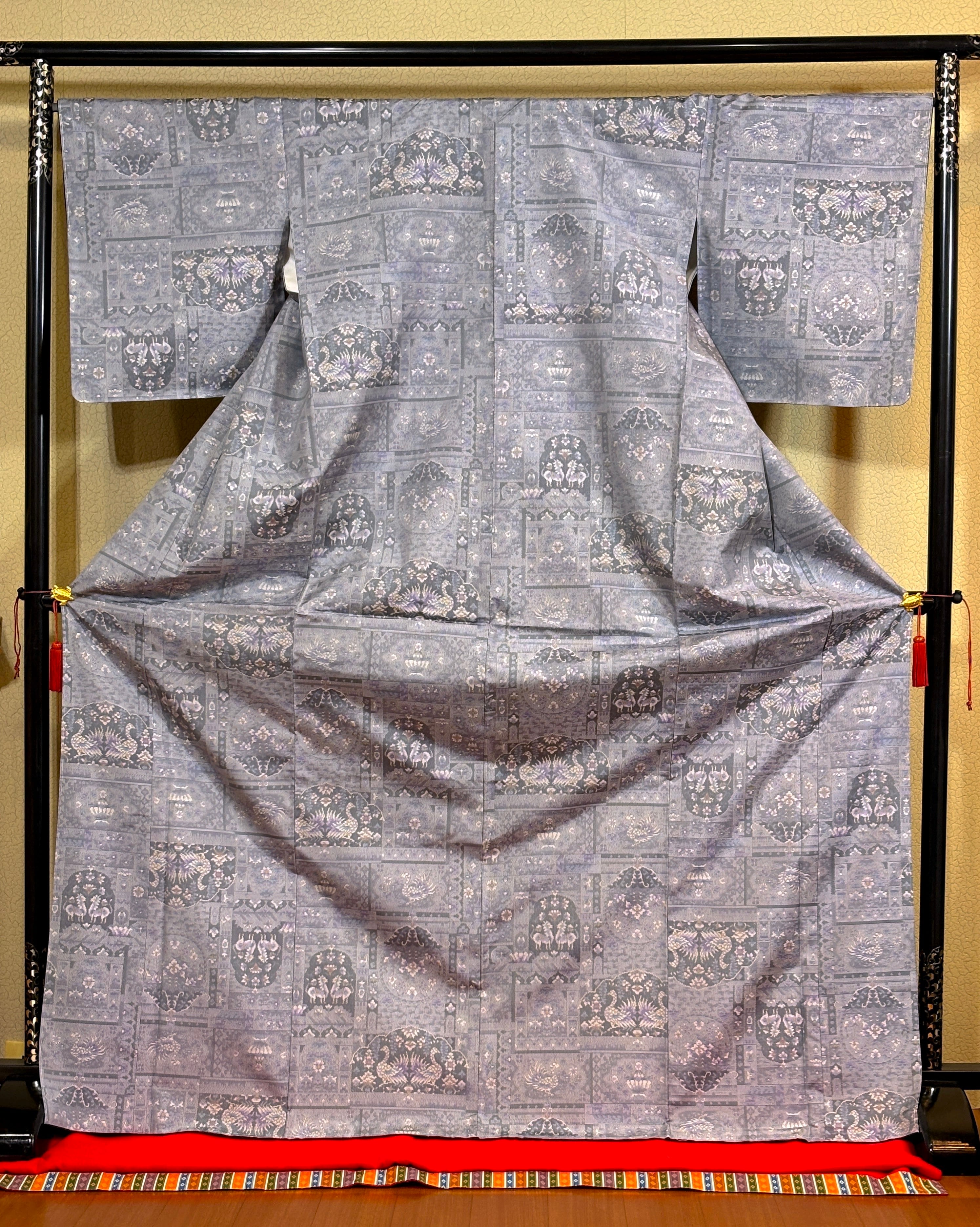 未着用未使用！(紬だと思う）正絹男物アンサンブル、ビンテージ！綺麗