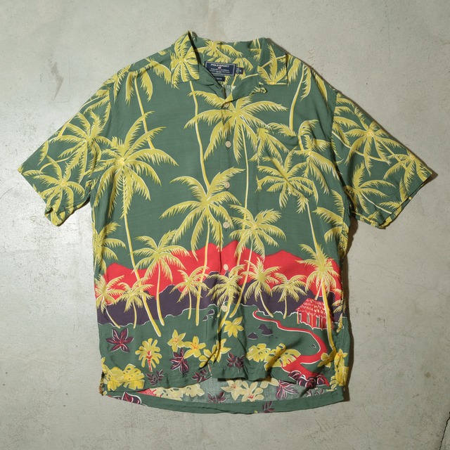 90's Polo Sport rayon hawaiian shirt[M]