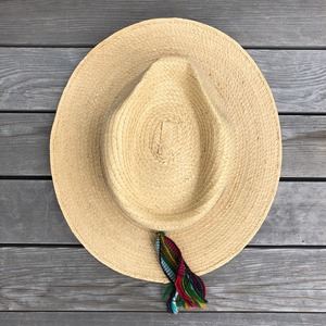 VINTAGE colorful tape straw hat