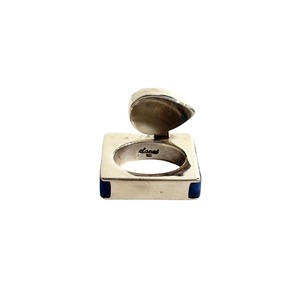 high quality multi-stone inlay silver ring