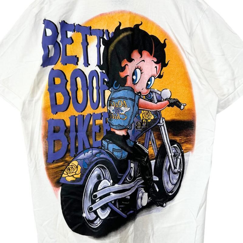 【新品】BETTY BOOP ベティちゃん ビッグプリントTシャツ XL バイク