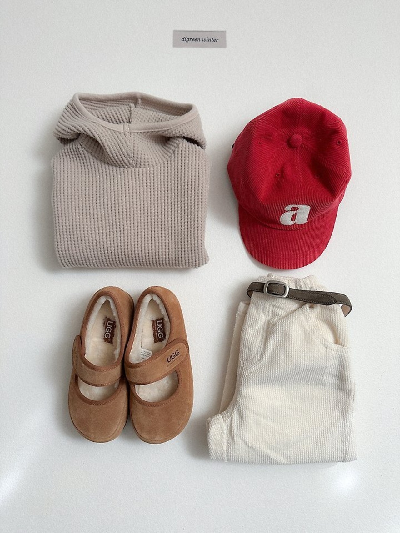 〖取寄〗韓国子供服 / 26winter / Digreen / ワッフルフーディー / キッズ / 冬服 *S~2XL*