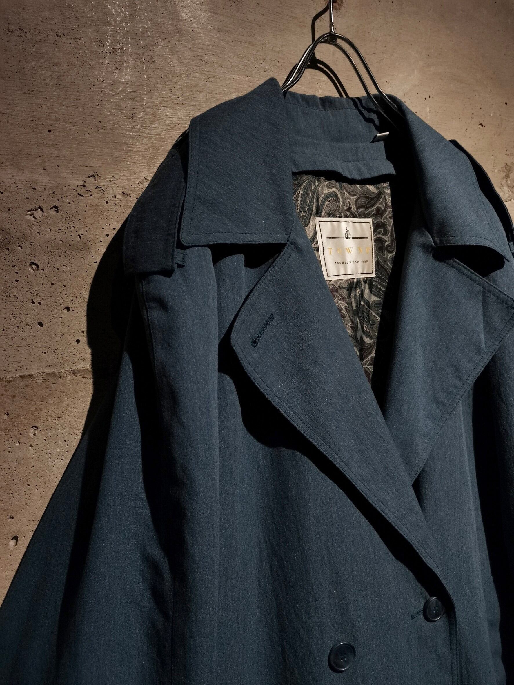 Caka】”LONDON FOG”完品“ Beautiful Blue Color Vintage Trench Coat 