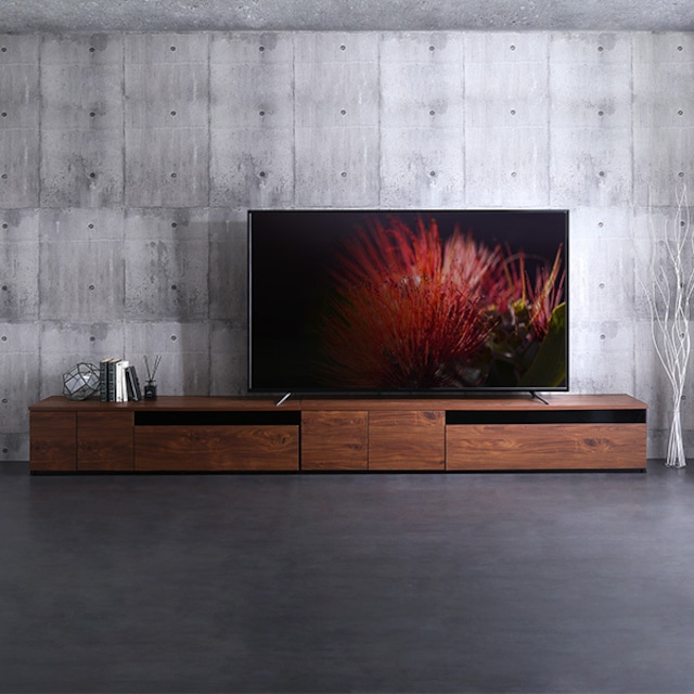 最大 100インチ対応 デザインテレビスタンド 専用サウンドバー棚板 SET 5段階調整 HDDホルダー付き