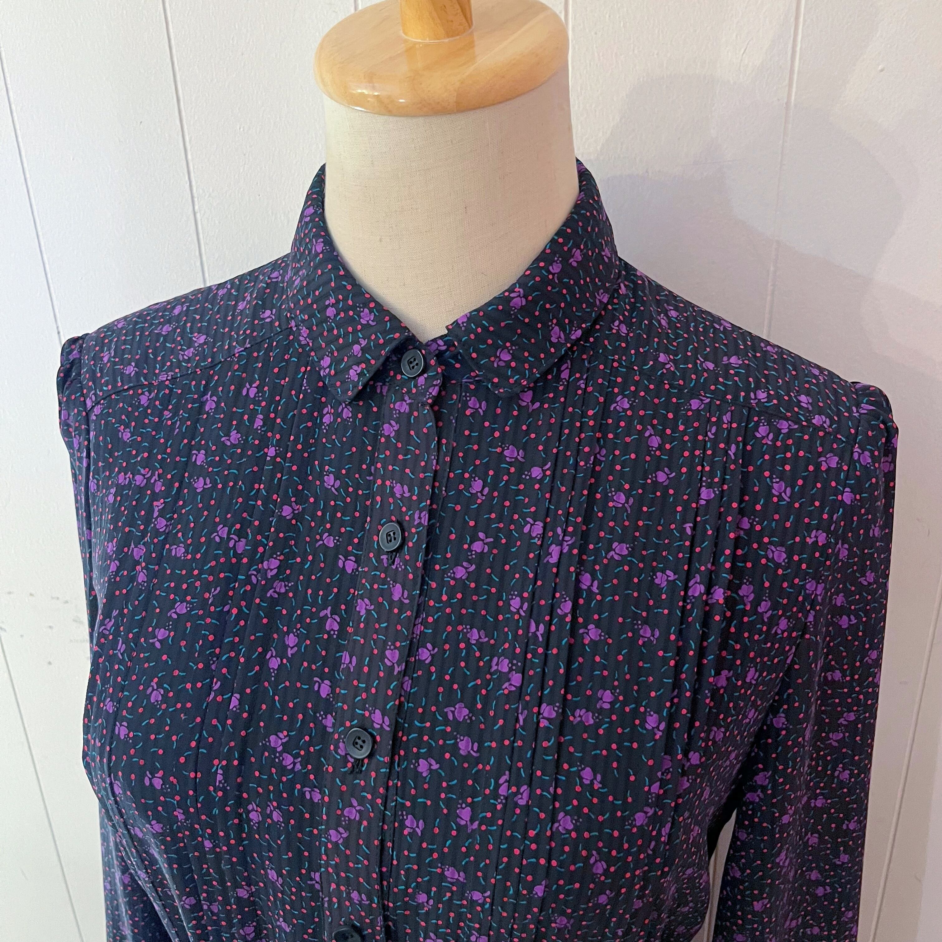 purple heart dot pleats one-piece