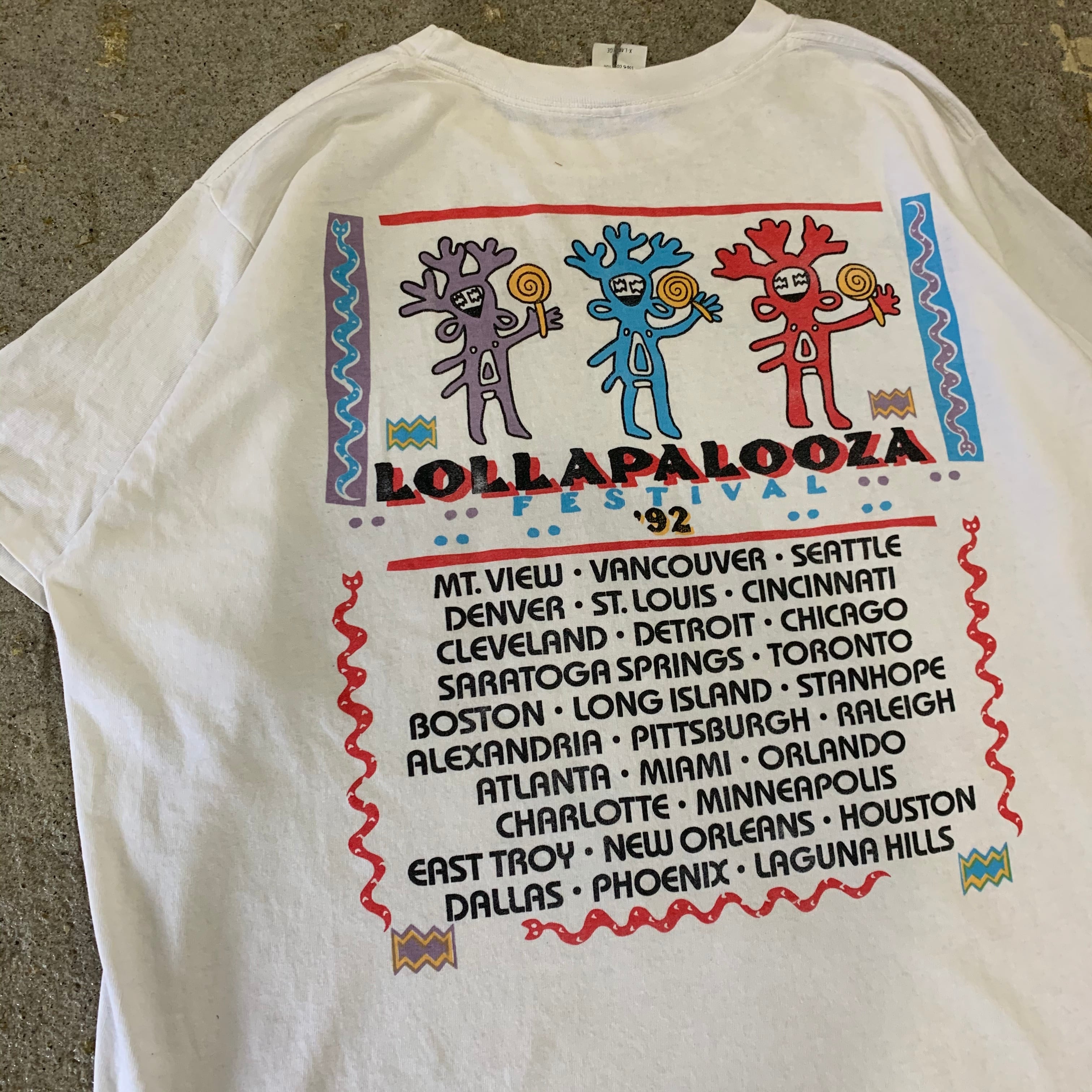 90s lollapapalooza 95 バンド フェス Tシャツ イベント