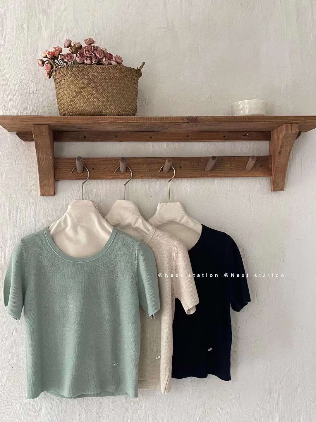 半袖リブニット AJ22155-2330