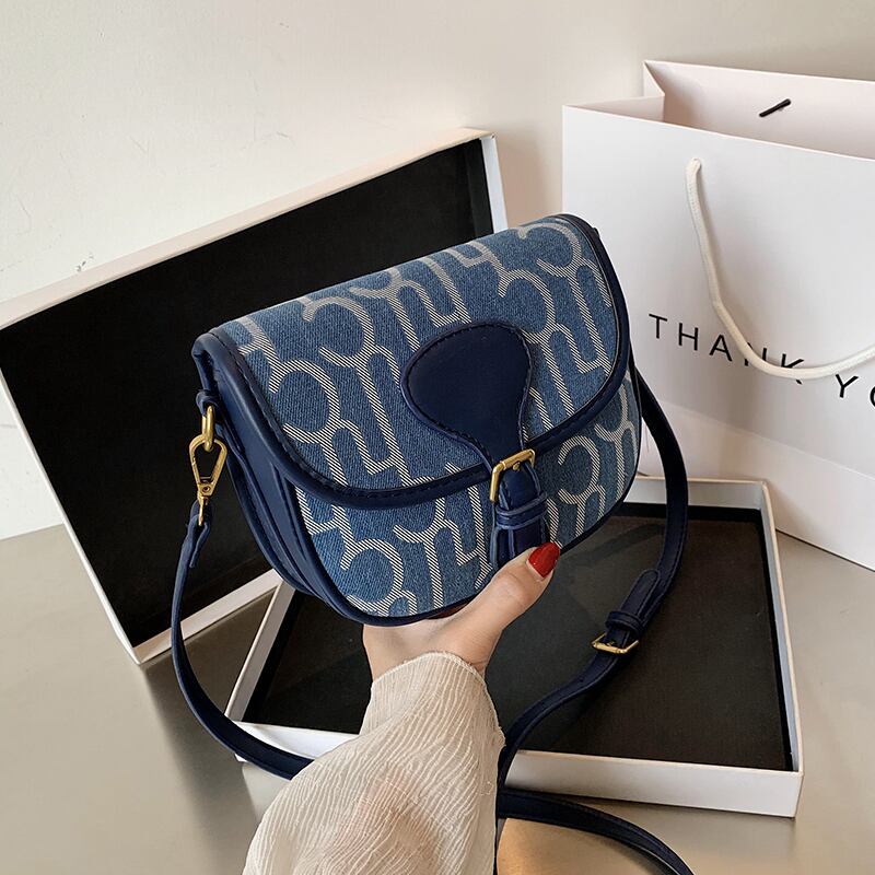 Eignレディーススモールバッグ2020ニュートレンドラインワイルドショルダーメッセンジャーバッグインネットレッドファッションサドルバッグ Tiancai_Wing_Bag9532202